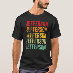 Jefferson Landkreis New York Rainbow Text T-Shirt