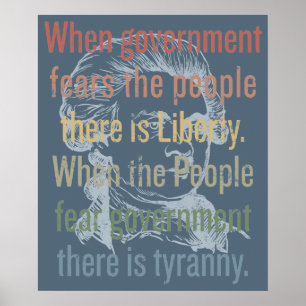 Jefferson Liberty Quote Print Poster