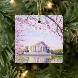 Jefferson Memorial Cherry Blossoms Ornament