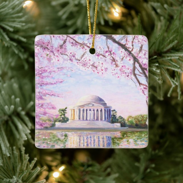 Jefferson Memorial Cherry Blossoms Ornament (Baum)