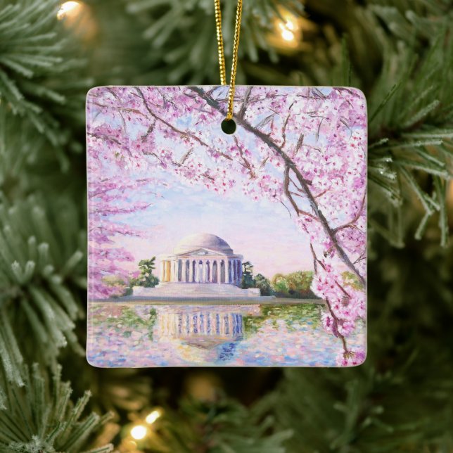 Jefferson Memorial Cherry Blossoms Ornament (Baum)