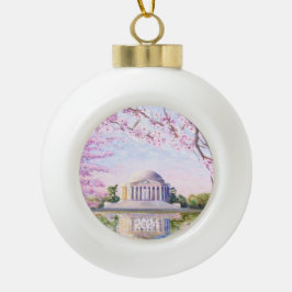 Jefferson Memorial Cherry Blüten Keramik Kugel-Ornament