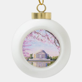 Jefferson Memorial Cherry Blüten Keramik Kugel-Ornament