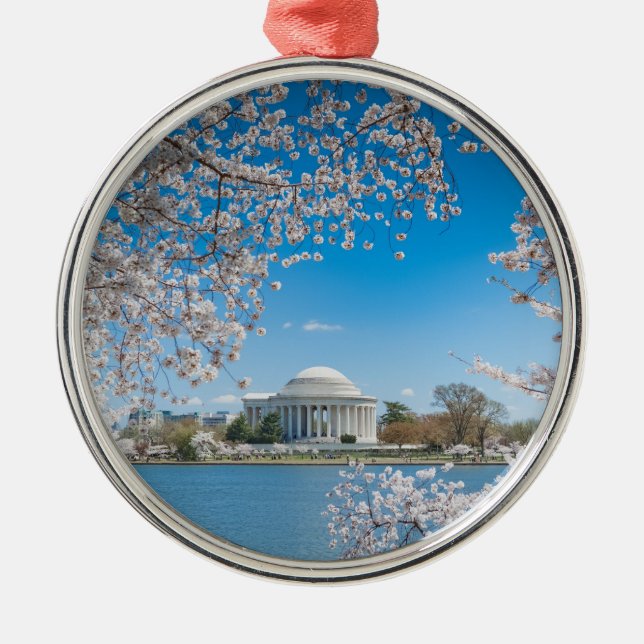 Jefferson Memorial in Spring Ornament Aus Metall (Vorne)
