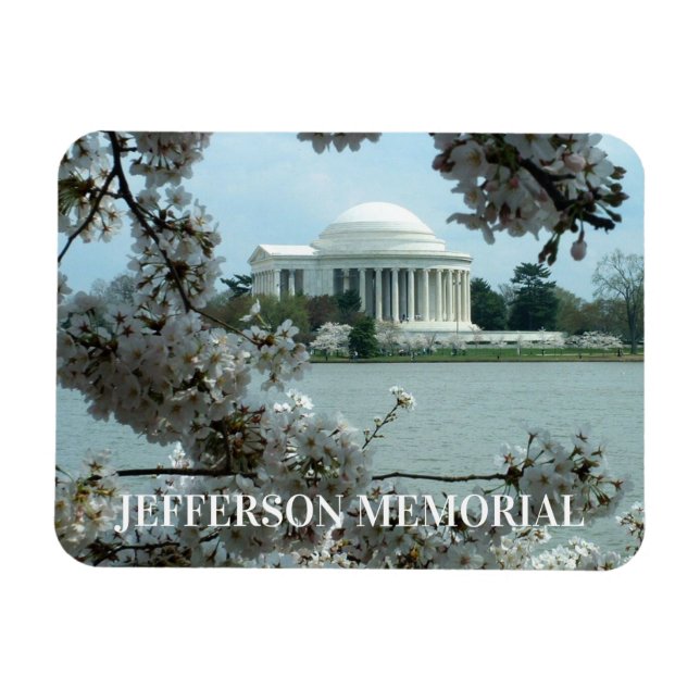 Jefferson Memorial, Kirschblüten Magnet (Horizontal)