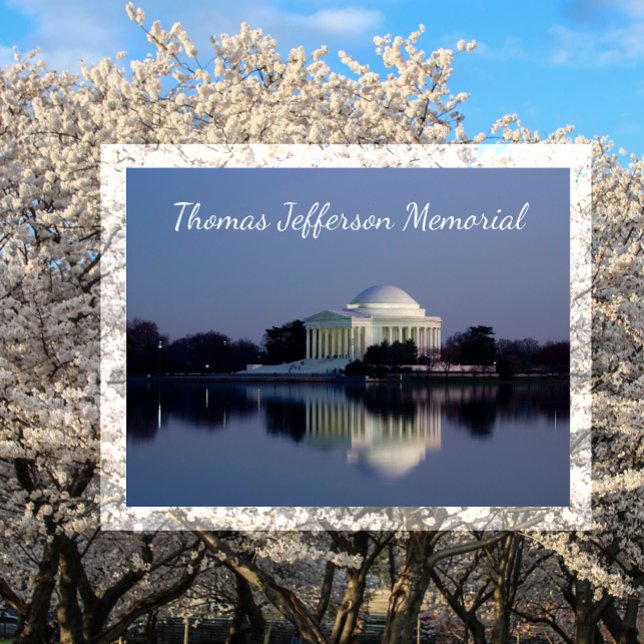 Jefferson Memorial, Reflektion in Tidal Pool Postkarte (Von Creator hochgeladen)