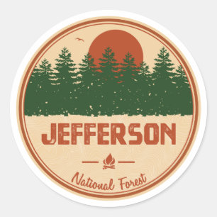 Jefferson National Forest Runder Aufkleber