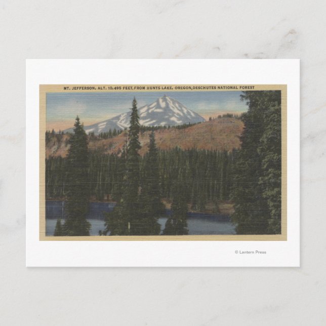 Jefferson, Oregon - Aussicht vom Hunts Lake Postkarte (Vorderseite)