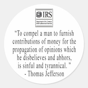 Jefferson Quote Aufkleber