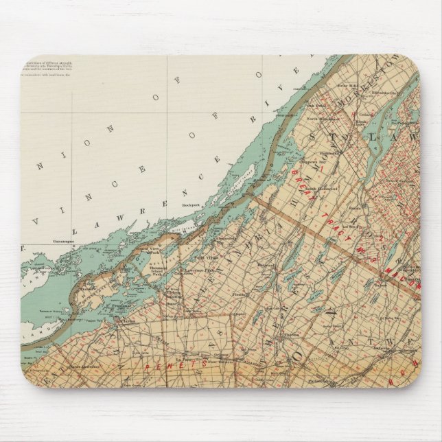 Jefferson, St Lawrence Landkreises Mousepad (Vorne)