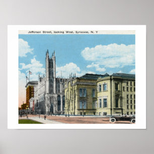 Jefferson St., Syracuse, New York Vintage Poster