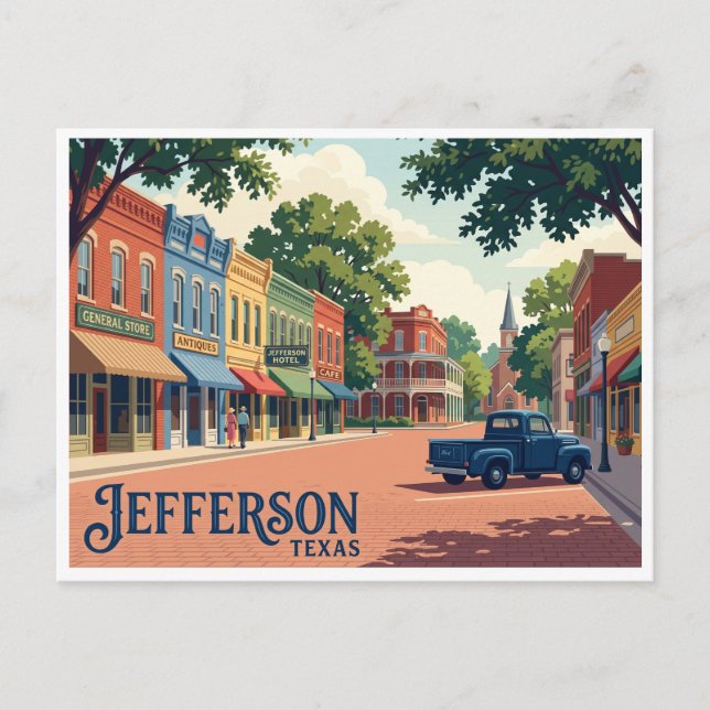 Jefferson Texas Postkarte (Vorderseite)
