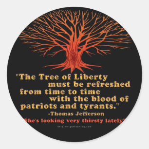 Jefferson Tree of Liberty Runder Aufkleber