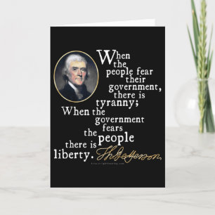 Jefferson Tyranny-Liberty Zitat Karte