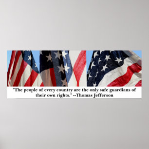 Jefferson und die Flagge Poster