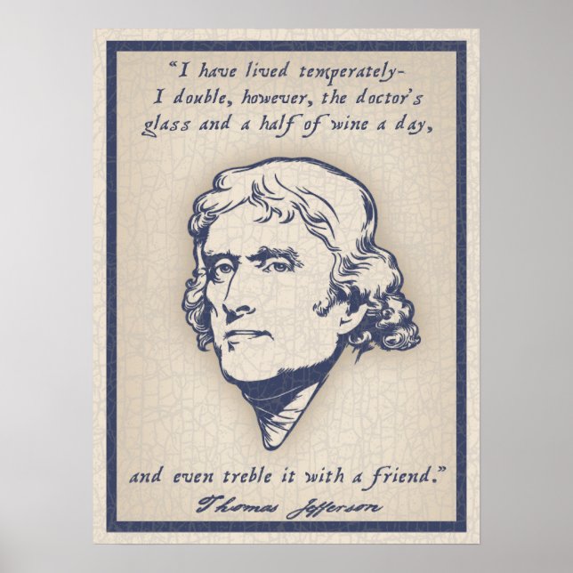 Jefferson - Wein Poster (Vorne)