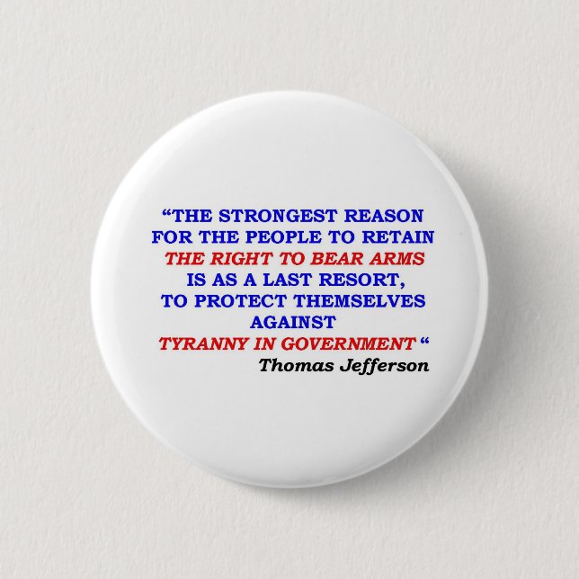 Jefferson-Zitat Button (Vorderseite)