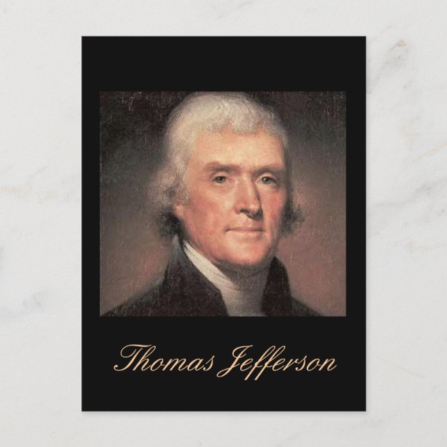Jefferson Zitat Postcard Postkarte (Vorderseite)