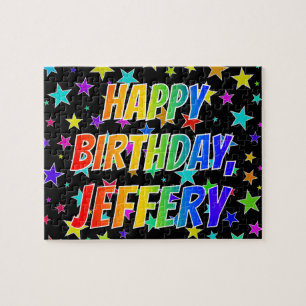 "JEFFERY" Vorname, Spaß "GLÜCKLICHER GEBURTSTAG" Puzzle