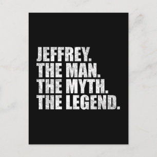 Jeffrey Name, Jeffrey der Mann der Mythos die Lege Postkarte