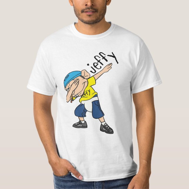 Jeffy Dabbing Funny SML T-Shirt (Vorderseite)