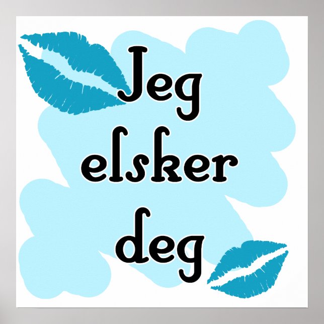 Jeg elsker deg - Norwegisch - I Liebe Poster (Vorne)