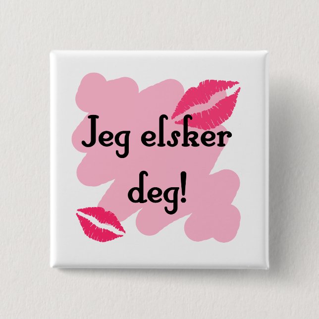 Jeg elsker Grad - Liebe des Norwegers I Sie Button (Vorderseite)