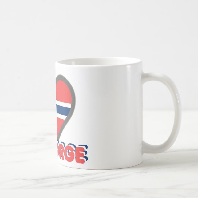 Jeg Elsker Norge (i-Liebe Norwegen) Kaffeetasse (Rechts)
