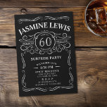 Jegliche Age Whiskey themed Überraschung 60. Gebur Einladung<br><div class="desc">Inspiriert mit klassischem Whiskey-Label,  ist diese lustige,  bis zur Perfektion Erwachsenen-Geburtstagseinladung großartig für 30.,  40.,  50.,  60.,  70.,  80.,  90. oder jede andere Altersgeburtstagsfeier,  Überraschungs-Party,  oder jede andere Gelegenheit! Stellen Sie es mit Ihren eigenen Text- und Party-Informationen ein.</div>