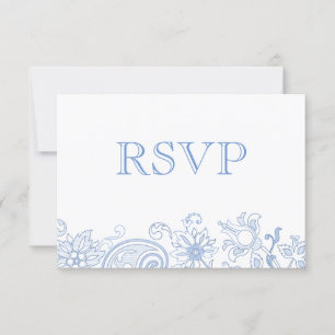 Jegliche Blume an der Farbspitze Doodle Wedding RS RSVP Karte