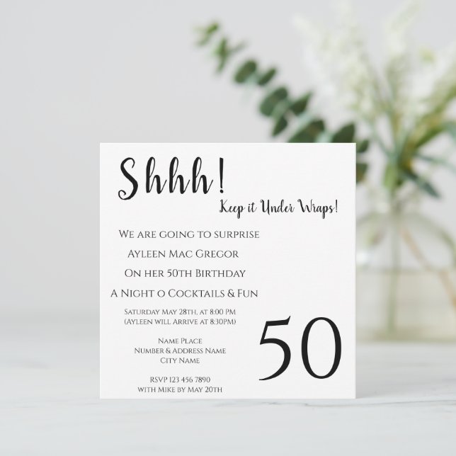 Jegliche erstaunliche Geburtstagseinladung Einladung (Stehend Vorderseite)