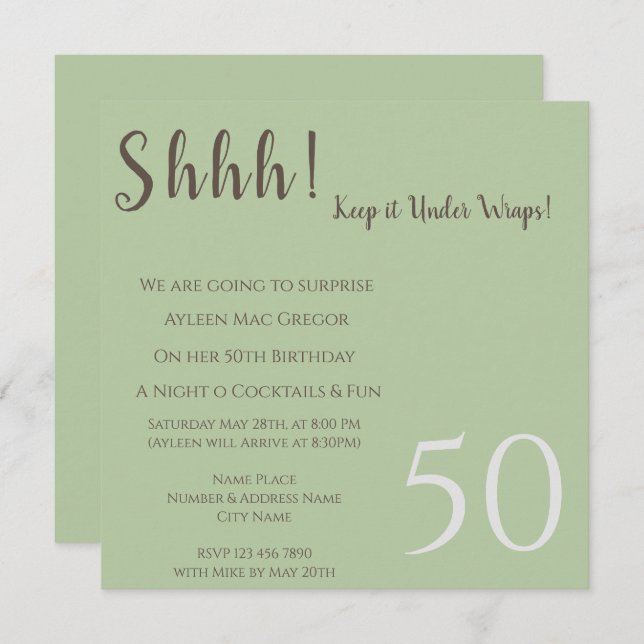 Jegliche erstaunliche Geburtstagseinladung Einladung (Vorne/Hinten)