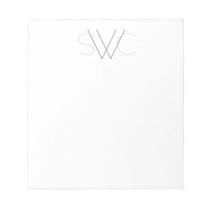 Jegliche Farbe - Modernes Monogramm-Notepad Notizblock
