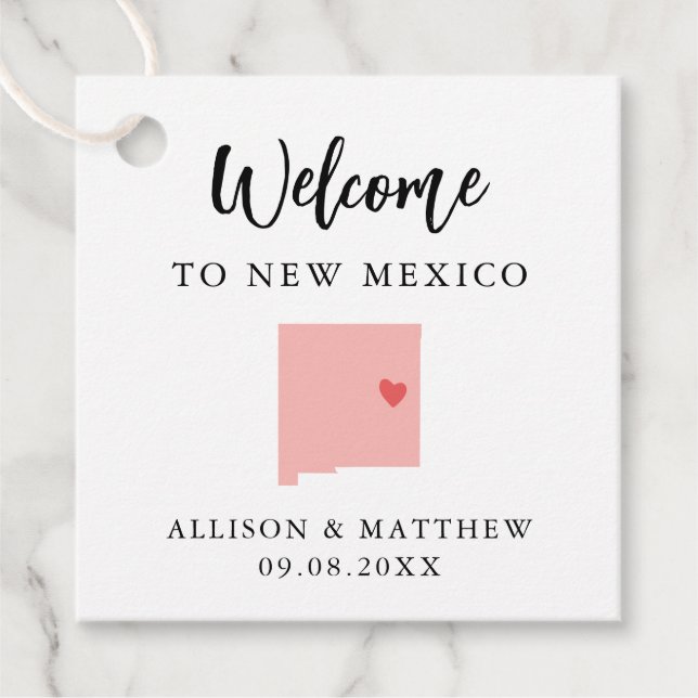 Jegliche Farbe New Mexico Wedding Welcome Bag Geschenkanhänger (Vorderseite)