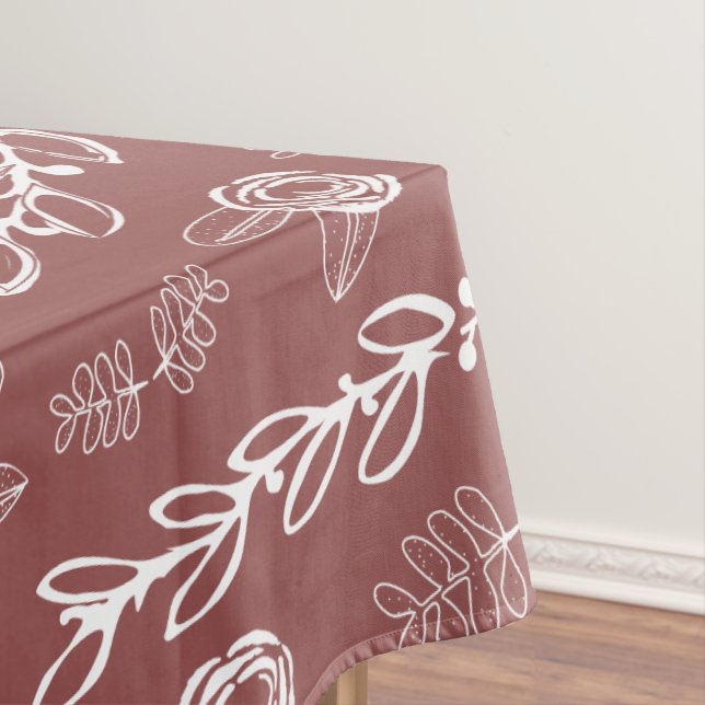 Jegliche farbige Blumengarne Swirl Cotton Tableclo Tischdecke (Beispiel)