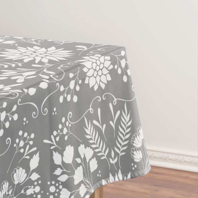 Jegliche farbige Blumengarne Swirl Cotton Tableclo Tischdecke (Beispiel)