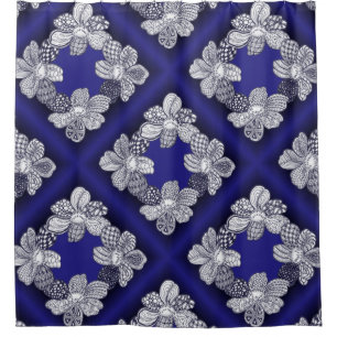 Jegliche farbige Eindeutige Blume Doodles Duschvorhang