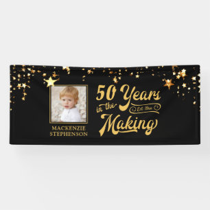 Jegliche Geburtstagsschwarz-Gold-Stars im MAKING Banner