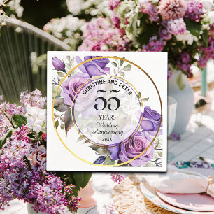 Jegliche Hochzeit (55) Gold Frame Rose Jahrestag Serviette