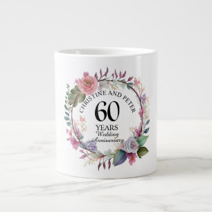 Jegliche Hochzeit (60) Eleganter Blumenjubiläum Jumbo-Tasse