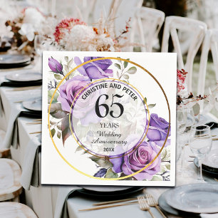 Jegliche Hochzeit (65) Gold Frame Rose Jahrestag Serviette
