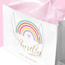 Jegliche Liebe Rainbow Herz Personalisierter Name Große Geschenktüte