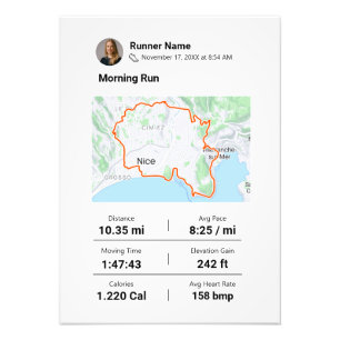 Jegliche Marathon-Route Fotodruck