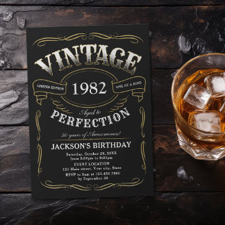 Jegliche Vintage Whiskey-Theme Geburtstagseinladun Einladung