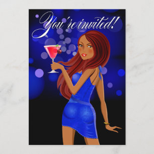 Jegliche Zweckgesellschaft Party Feier blau Einladung