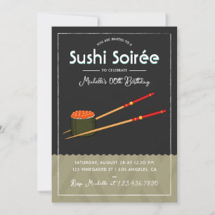 Jeglicher Anlass Modernes Sushi Soirée Dinner Part Einladung