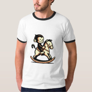 Jeglicher Farbaffe beim Rockpferd T-Shirt