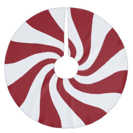 Jeglicher farbiger Peppermint-Swirl-Baumrock Polyester Weihnachtsbaumdecke