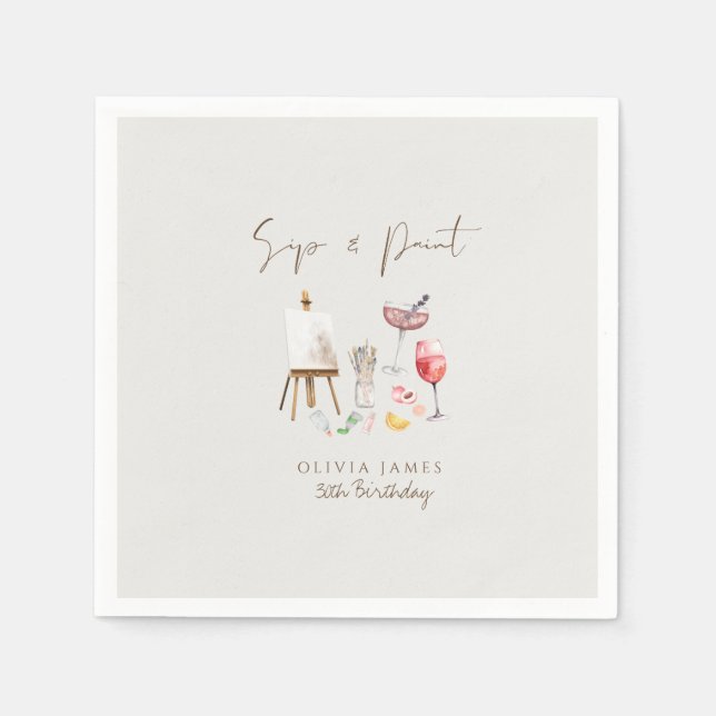 Jeglicher Geburtstag Serviette (Vorderseite)