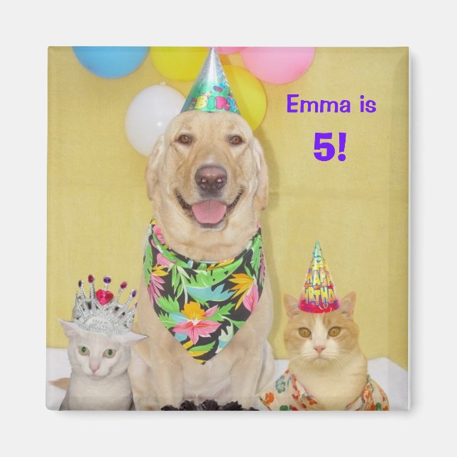 Jeglicher Geburtstagsmagnet Magnet (Vorne)